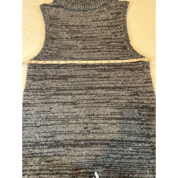 Woolrich Womens Pullover Sweater Mini Dress Turtleneck Sleeveless Blue Size S - Picture 6 of 9